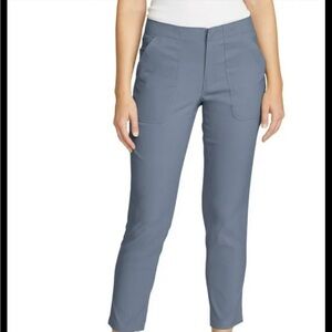 Eddie Bauer Slim Crop Pants in Dusty Blue